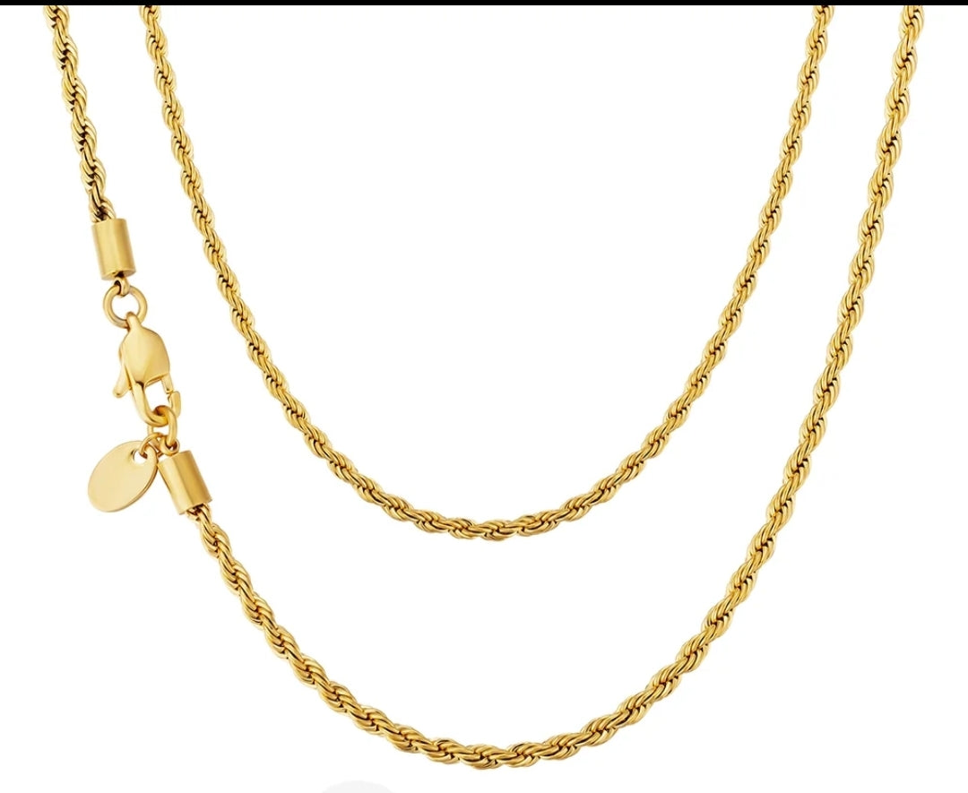 Gold plated 18k braided good chain