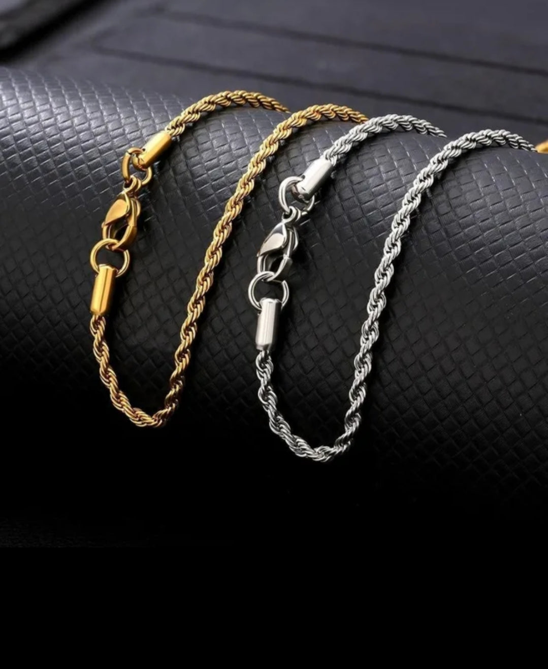 26 in 18K Gold Plated 3mm Rope Chain